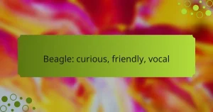 Beagle: curious, friendly, vocal