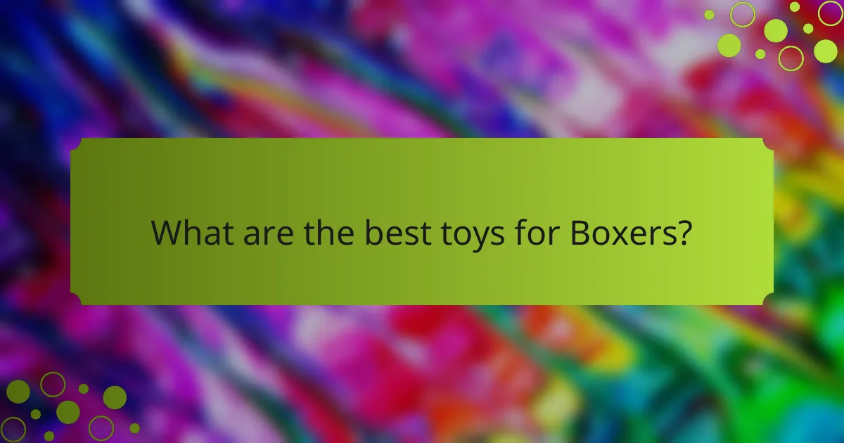 What are the best toys for Boxers?