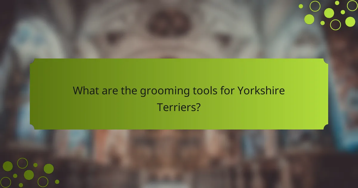 What are the grooming tools for Yorkshire Terriers?