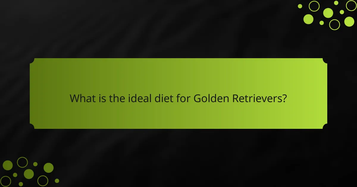 What is the ideal diet for Golden Retrievers?